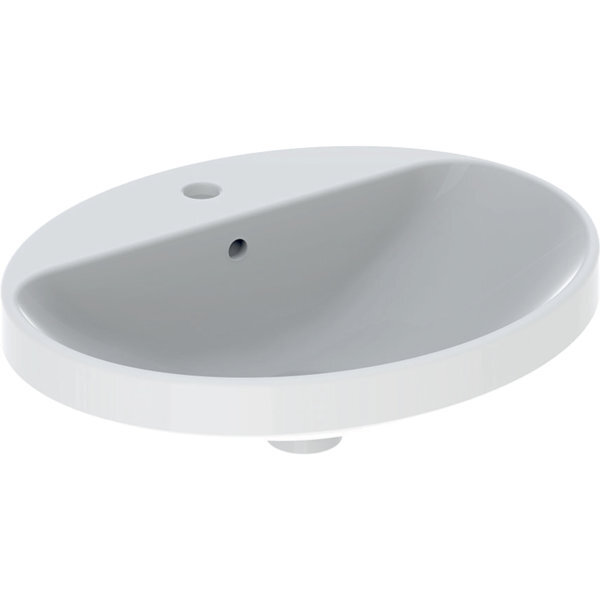 Geberit VariForm Einbauwaschtisch oval, 550x450mm, mit Hahnloch, mit Überlauf, 500.721.01.2 von Geberit