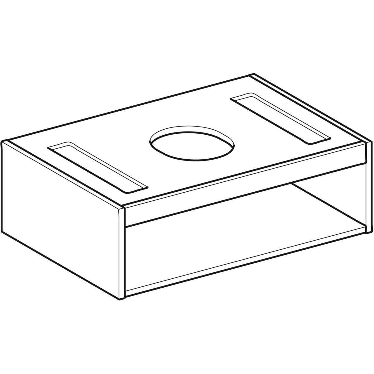 Geberit VariForm Korpus für Unterschrank für Aufsatzwaschtisch mit einer Schublade B=90cm, Nussbaum, 244818001 von Geberit