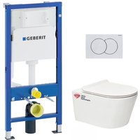 Geberit - WC-Pack Vorwandelement 112cm + sat Brevis Wand-WC Spülrandlos + ultradünner WC-Sitz, Softclose + Bätetigungsplatte Geberit - WC-Pack Vorwandelement 112cm + sat Brevis Wand-WC Spülrandlos + ultradünner WC-Sitz, Softclose + Bätetigungsplatte von Geberit
