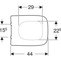 Geberit WC-Sitz RENOVA PLAN eckiges Design, ohne Absenkautomatik weiß von Geberit