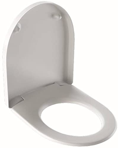 Geberit WC Sitz iCon (Deckel überlappend, Befestigung von oben, Farbe weiß, Duroplast, ohne Absenkautomatik) 574120000, 47.8 x 37.8 x 6.6 centimeters von Keramag