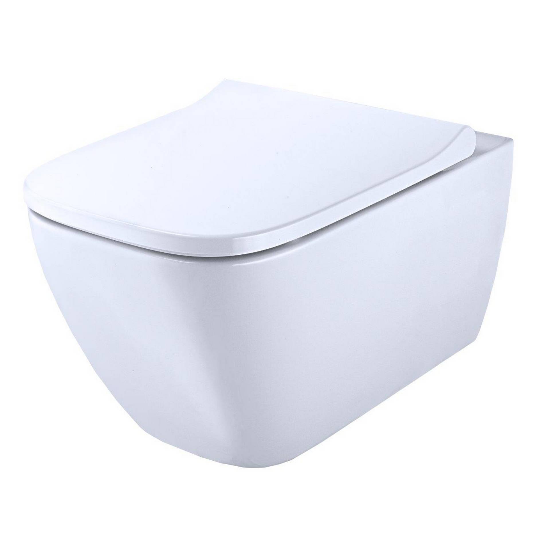 Geberit Wand-WC spülrandlos 'Smyle Square' inklusive WC-Sitz weiß Geberit Wand-WC spülrandlos 'Smyle Square' inklusive WC-Sitz weiß von Geberit