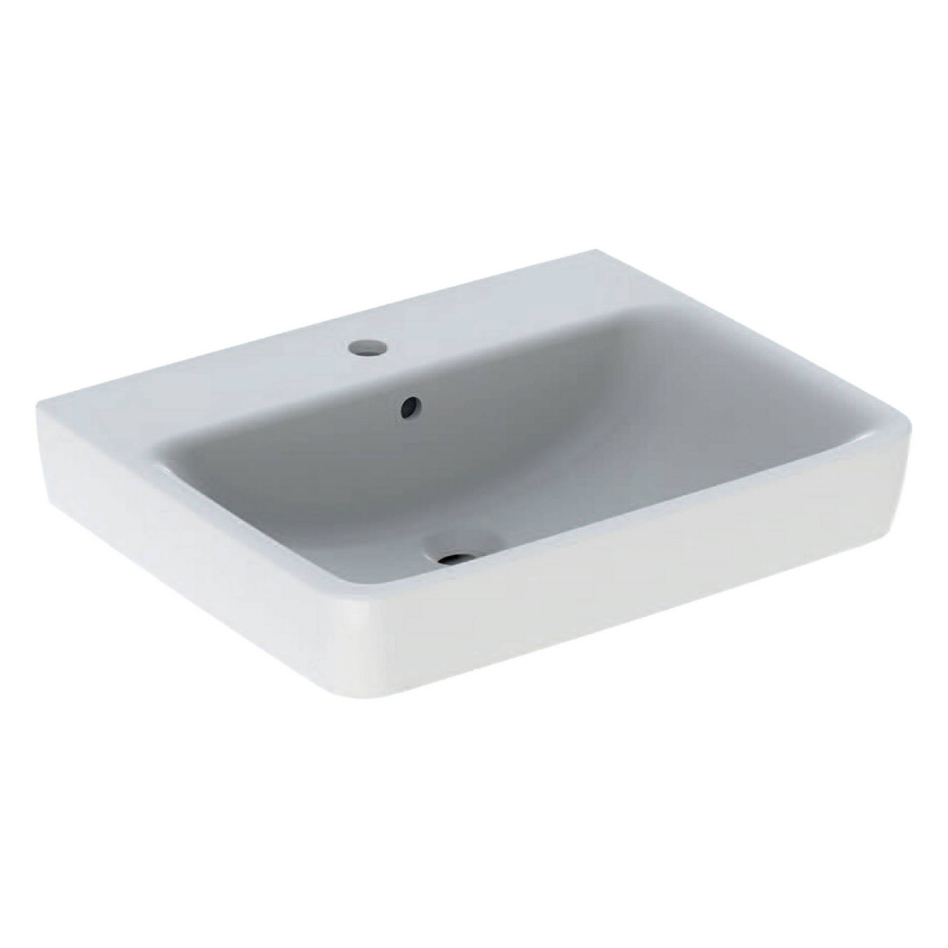 Geberit Waschbecken eckig 'Renova Plan' weiß 60 x 18,5 x 48 cm Geberit Waschbecken eckig 'Renova Plan' weiß 60 x 18,5 x 48 cm von Geberit