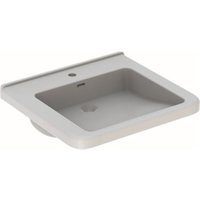 Geberit Waschtisch Square RENOVA COMFORT barrierefrei, mit Hahnloch, mit Überlauf 650 x 550 mm weiß von Geberit