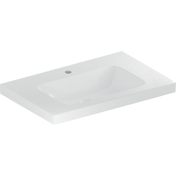 Geberit iCon Light Waschtisch, 75 cm x 48 cm, mit Hahnloch, ohne Überlauf,501839, 501.839.00.6 von Geberit