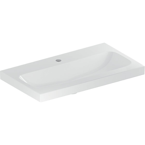 Geberit iCon Light Waschtisch mit verkürzter Ausladung, 75 cm x 42 cm, mit Hahnloch, ohne Überlauf,501842, 501.842.00.6 von Geberit