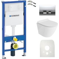Lavita - geberit wc Set mit Vorwandelement, Wand-WC und Spülknopf von LAVITA
