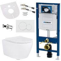 Hänge Wand Dusch wc Spülrandlos Toilette Taharet/Bidet Ventil Vorwandelement Set - Geberit von Geberit