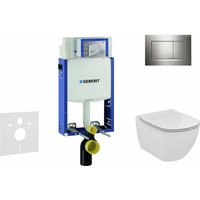 Kombifix - Installationselement für Wand-WC mit Betätigungsplatte SIGMA30, Weiß/Chrom glänzend + Ideal Standard Tesi - wc und wc Sitz 110.302.00.5 Kombifix - Installationselement für Wand-WC mit Betätigungsplatte SIGMA30, Weiß/Chrom glänzend + Ideal Standard Tesi - wc und wc Sitz 110.302.00.5 von Geberit