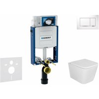 Geberit - Kombifix - Vorwandinstallationsset, wc Arkas und WC-Sitz SoftClose, Betätigungsplatte Sigma30, weiß/chrom SANI15CA3106 von Geberit