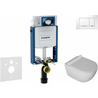 Geberit - Kombifix - Vorwandinstallationsset, wc Gaia und WC-Sitz SoftClose, Betätigungsplatte Sigma30, verchromt SANI15CA3105 von Geberit