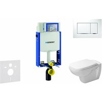 Geberit - Kombifix - Vorwandinstallationsset, wc mit Sitz, D-Code, randlos, SoftClose, Betätigungsplatte Sigma30, Weiß/Chrom glänzend 110.302.00.5 NH5 von Geberit