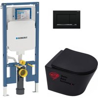 Pack wc Wandhalterung Geberit UP720 + wc ohne Flansch sat Infinitio schwarz matt + Versteckte Befestigungen + Softclose-Sitzring Pack wc Wandhalterung Geberit UP720 + wc ohne Flansch sat Infinitio schwarz matt + Versteckte Befestigungen + Softclose-Sitzring von Geberit