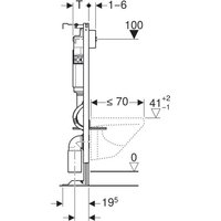 Trägergestell für Wand-WC Geberit Duofix Delta Freistehend - 457.565.00.2 von Geberit