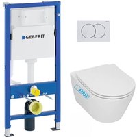 Geberit - WC-Pack Vorwandelement + Serel Wand-WC ohne Spülrand + WC-Sitz mit Fallbremse + Betätigungsplatte Geberit - WC-Pack Vorwandelement + Serel Wand-WC ohne Spülrand + WC-Sitz mit Fallbremse + Betätigungsplatte von Geberit