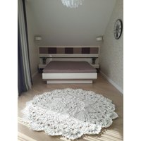 Großer Teppich Grand - Gehäkelter Boho Bohemian Deko Für Wohnzimmer Geschenk Frau Weihnachtsgeschenk von Gebeya