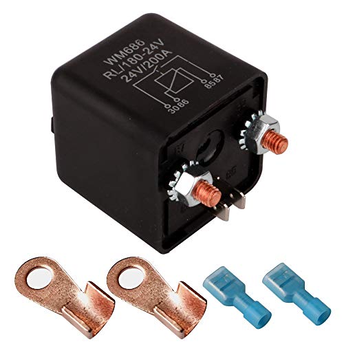 Gebildet 1Stück 4-Pin Relais 24VDC/200A Spitzenlast Für Pkw LKW Kfz Auto Boot Camping Wohn, mit 2 Pin Footprint + 2 Anschluss von Gebildet