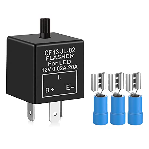 Gebildet Blinkrelais 3PIN Blinker Relais für LED Blinker Elektronische Einstellbare Blinkerrelais 12V 0.1 Watt-150 Watt für Fahrzeug Auto Motorräder von Gebildet