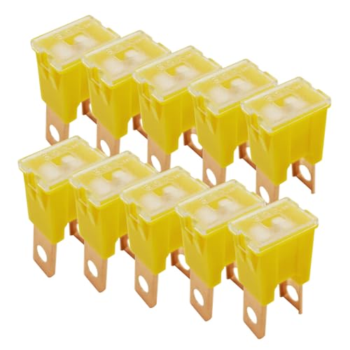 Gebildet 10 Stück quadratische Kfz-Sicherungen 60 A hoch Standardprofil Kastenförmige Kfz-Sicherung für SUVs, Autos, LKWs und Boote (Außeneinstecktyp) von Gebildet