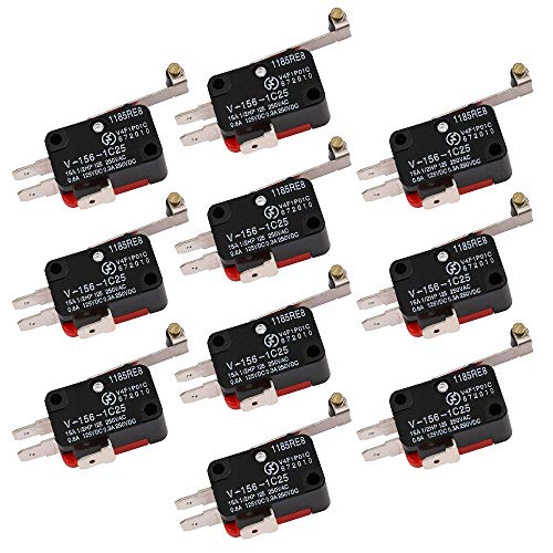 Gebildet 10stücke 3Pins Momentary Scharnier Rollenhebel Mikroschalter SPDT 1NO 1NC, Mini Micro Endschalter Roller Lever Arm Wechselschalter Gebildet 10stücke 3Pins Momentary Scharnier Rollenhebel Mikroschalter SPDT 1NO 1NC, Mini Micro Endschalter Roller Lever Arm Wechselschalter von Gebildet
