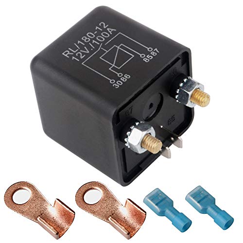 Gebildet 1Stück RL/180-12 Batterie Trennrelais Relais, 4-Polig 12VDC/100A Spitzenlast Für Pkw LKW Kfz Auto Boot Camping Wohn, mit 2Pin Footprint + 2 Anschluss von Gebildet