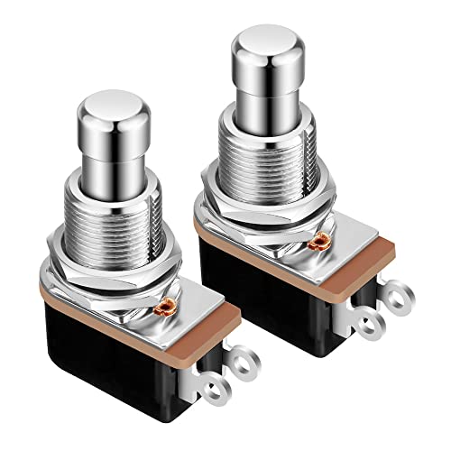 Gebildet 2St SPST Momentaner Soft-Touch Fußschalter Schließer 2 PIN Stomp Box Drucktaster Fußschalter für Gitarreneffektpedal Gebildet 2St SPST Momentaner Soft-Touch Fußschalter Schließer 2 PIN Stomp Box Drucktaster Fußschalter für Gitarreneffektpedal von Gebildet