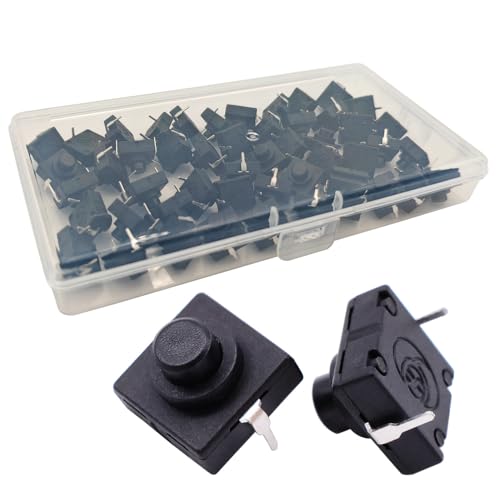 Gebildet 50Stück 12x12 Selbstverriegelnder Mikro-Mini-Ein/Aus-Schalter, 1.5A, 250V, Selbstsichernder Drucktastenschalter für DIY-SMD-Taschenlampen, Typ KAN-13 Gebildet 50Stück 12x12 Selbstverriegelnder Mikro-Mini-Ein/Aus-Schalter, 1.5A, 250V, Selbstsichernder Drucktastenschalter für DIY-SMD-Taschenlampen, Typ KAN-13 von Gebildet