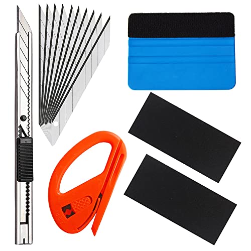 Gebildet 6 in 1 High-End-Werkzeugset für Autofolie/Tönungsfolie/Sonnenschutzfolie Installation mit Faserrand Rakel, Snitty Cutter, Utility Messer von Gebildet