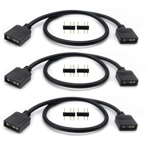 Gebildet ARGB 50cm Kabel 5V 3 Pin Adressierbares RGB Splitter Verlängerungskabel ARGB LED Sync Kabel für Erweitern PC Computer ARGB Fans oder LED Serie von Gebildet