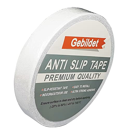 Gebildet Antislip Selbstklebend Band, Antirutsch Klebeband,Grip Tape Sicherheitsband fur Treppen/Schritte (2.5cm × 10m,Durchsichtig) von Gebildet