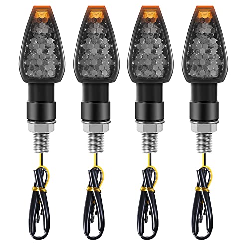 Gebildet Clignotant LED Moto E Approuvé 12V clignotant LED universel feux diurnes Moto clignotants Moto LED feux de Circulation, Ambre (4 pièces) von Gebildet