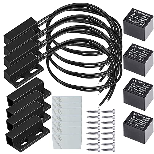 Gebildet Magnetischer Reedschalter Bausatz 5V/12V/24V/230V NC NO Türalarm Fenstersicherung/Türmagnetschalter/Magnetkontaktschalter/ReedscHalter für GPS, Alarm o.ä Anderes Gerät von Gebildet