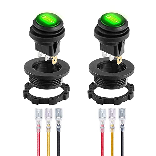 Gebildet Wasserdichter Grün LED Wippschalter mit Rundem Gehäuse 3-pin 12DC-20A/24VDC-10A für Kfz Auto LKW Wippschalter EIN/AUS -2Pack Gebildet Wasserdichter Grün LED Wippschalter mit Rundem Gehäuse 3-pin 12DC-20A/24VDC-10A für Kfz Auto LKW Wippschalter EIN/AUS -2Pack von Gebildet