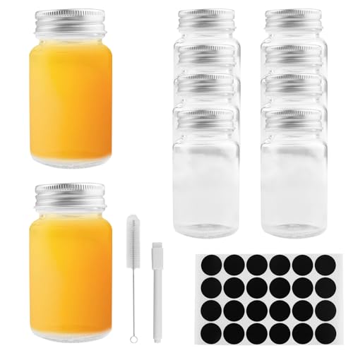 Gebiuhoo Mini Glas Shot Flaschen zum Befüllen 10 Stück Glasflaschen zum Befüllen mit Trichter und Etiketten Wiederverwendbar Trinkflaschen mit Breitem Mund für Saft Ingwer Wellness Shot Probe Reise Gebiuhoo Mini Glas Shot Flaschen zum Befüllen 10 Stück Glasflaschen zum Befüllen mit Trichter und Etiketten Wiederverwendbar Trinkflaschen mit Breitem Mund für Saft Ingwer Wellness Shot Probe Reise von Gebiuhoo