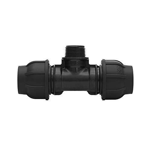 Gebo-Plast PE Klemmfitting Klemmverbinder T-Stück mit AG 20 x 1/2" x 20 mm von Gebo Armaturen GmbH