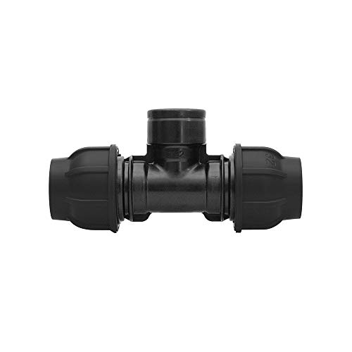 Gebo-Plast PE Klemmfitting Klemmverbinder T-Stück mit IG 63 x 2" x 63 mm von Gebo Armaturen GmbH