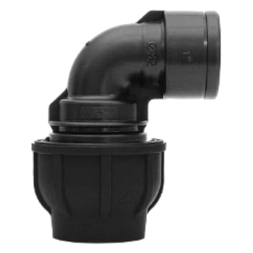 Gebo-Plast PE Klemmfitting Klemmverbinder Winkel IG 40 mm x 1" von Gebo Armaturen GmbH