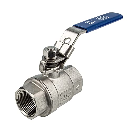 Edelstahl Kugelhahn, zweiteilig, Eco, voller Durchgang, IG 3/8 Zoll (DN 10), Stahlhebel lang von Gebo