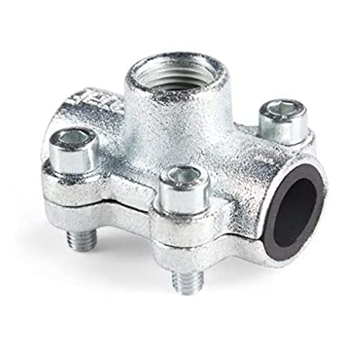 1 "Rohrreparatur-Schellen Fittings für Stahlrohre undicht fix mit weiblichen 1/2" BSP Gewinde Schreiner von PLUMBING4HOME