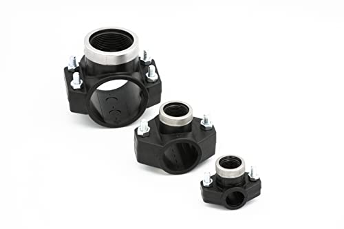 Gebo 13212501 PE Pipe Drilling Saddle 25 mm x 1/2 Inch Internal Thread Clamps Sprinkler Connection Drilling Clamps von Gebo
