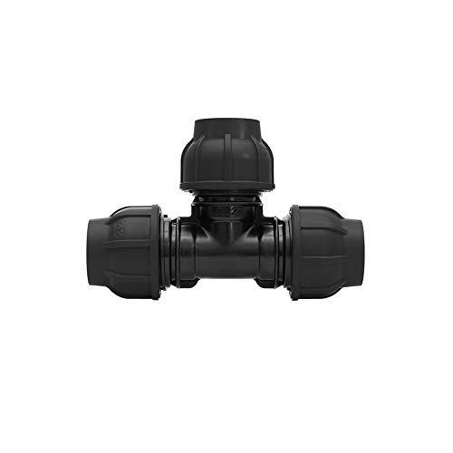 Gebo Plast T-Stück 20 25 32 40 50 63 PE Klemmfitting Abzweig Klemmverbinder (63 x 63 x 63 mm) von Gebo