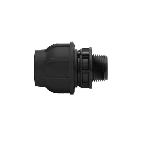 Gebo Plast Übergang mit Aussengewinde PE Klemmfitting Abzweig Klemmverbinder AG (20 mm x 3/4") von Gebo