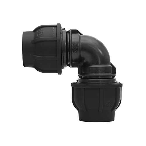 Gebo Plast Winkel 20 25 32 90° PE Klemmfitting Bogen Klemmverbinder (40 x 40 mm) von Gebo