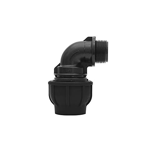 Gebo Plast Winkel mit Aussengewinde PE Klemmfitting Abzweig Klemmverbinder AG (25 mm x 1") von Gebo