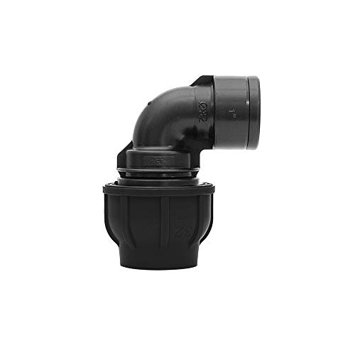 Gebo Plast Winkel mit Innengewinde PE Klemmfitting Abzweig Klemmverbinder IG (50 mm x 1 1/2") von Gebo