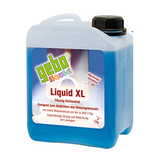 Liquid XL Kanister 2 Liter zur Abdichtung von Lecks in Heizungsanlagen mit einem Durchflussverlust bis zu 800 Liter/Tag (Referenz: Gebo 75042) von Gebo