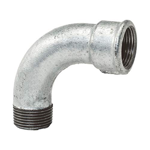 Temperguss-Gewindefitting verzinkt langer Bogen 90° I/A 1/4 Zoll Typ Nr. 1 von Gebo