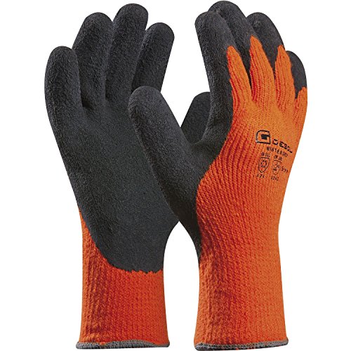 Arbeitshandschuh WINTER GRIP | Größe 8 (M) | orange/schwarz | schützt vor Kälte | 1 Paar von Gebol