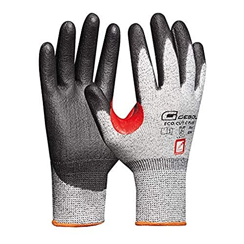Gebol Eco Cut C Plus | Arbeitshandschuhe mit Schnittschutz | Montagehandschuhe für Herren | Größe L (Gr 9) | Grau | 1 Paar von Gebol