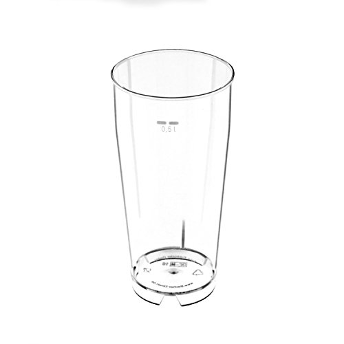 25 Stück 0,5L Mehrwegbecher Willybecher PC (PolyCarbonat) glasklar [Made in Germany] von Gebr. Kohlmeier GmbH